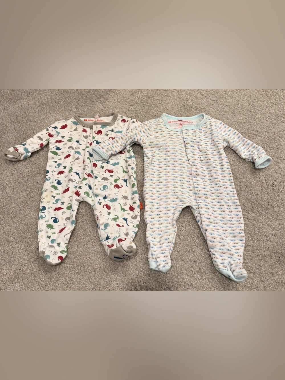 Magnetic me newborn onesie sleeper - lot of 2